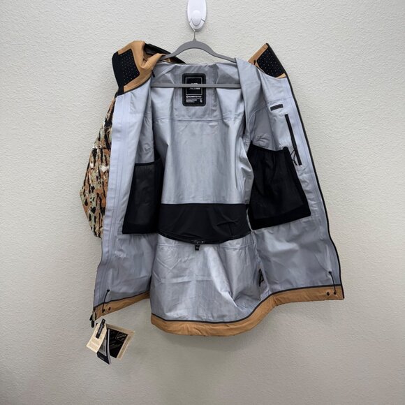 The North Face Verbier GTX Almond Butter Camo Winter Jacket Coat Womens XL NEW - Picture 7 of 12